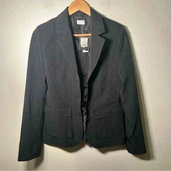 NWT Suzy Shier Pin Stripe Structured Blazer 7 CORPORATECORE - Picture 3 of 6
